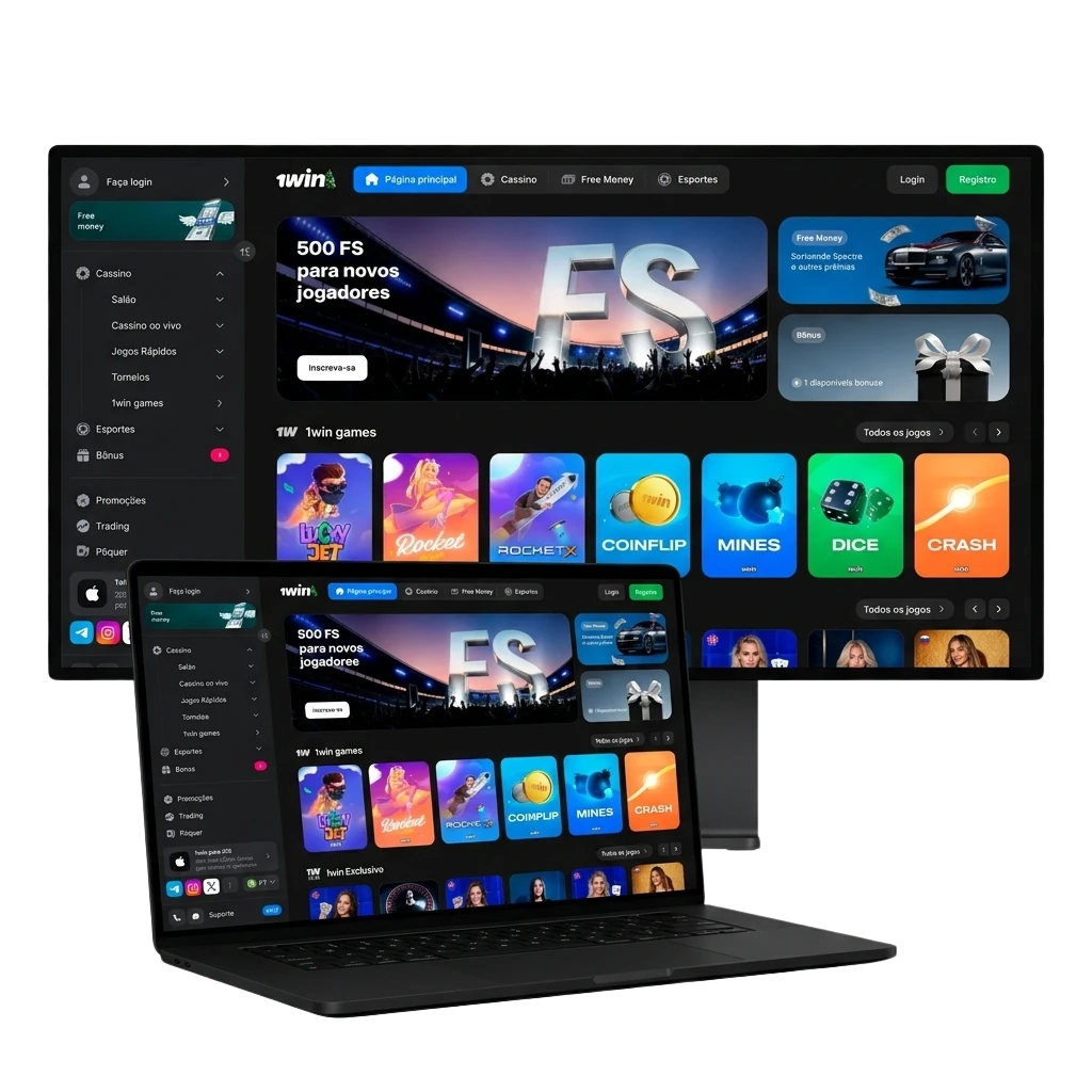 Baixe o app 1win para PC com Windows e MacOS, acesse cassino, slots e apostas esportivas com interface otimizada