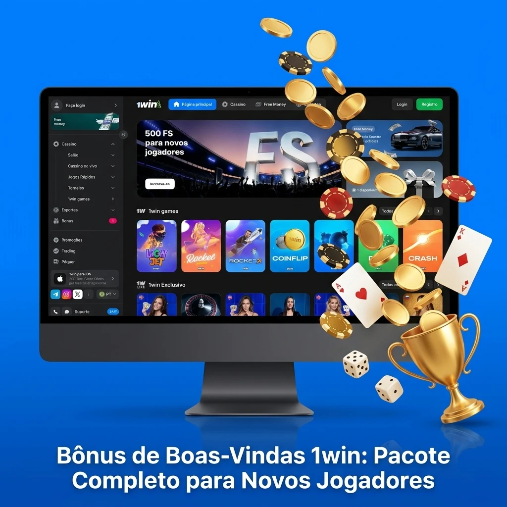 Bônus de boas-vindas 1win: pacote com até 150% e 500 giros grátis em 4 depósitos para novos jogadores