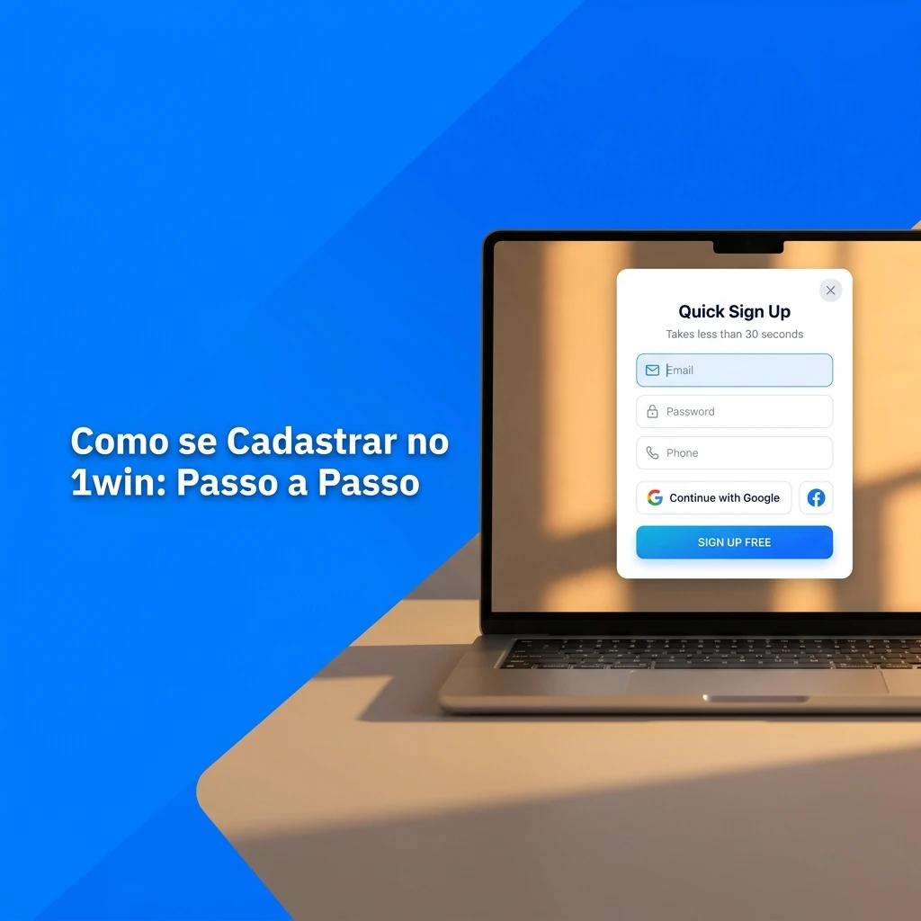 Passo a passo para se cadastrar no 1win e acessar bônus, apostas e cassino online em minutos