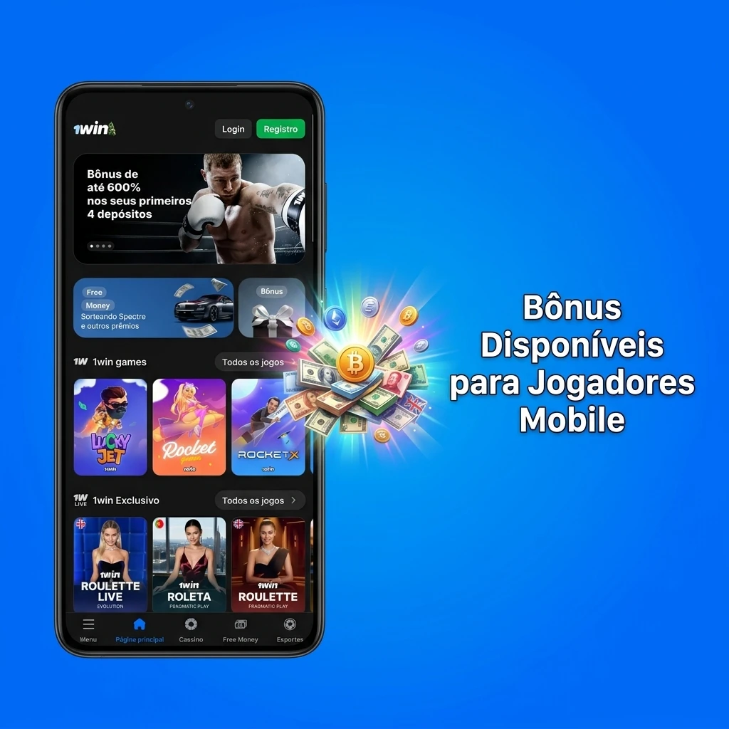 Bônus disponíveis no app mobile para apostas esportivas e cassino com pacote de boas-vindas generoso