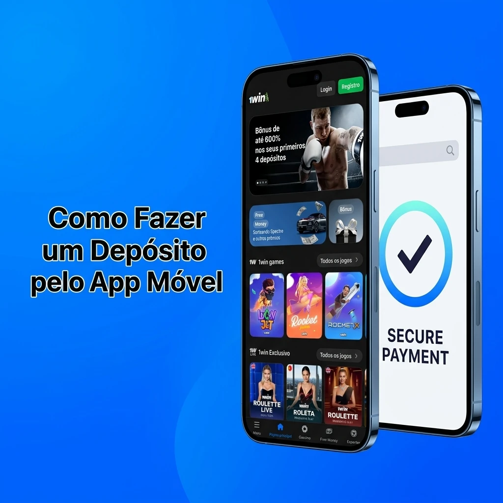 Passo a passo para fazer depósito pelo app móvel da 1win via Pix ou criptomoeda