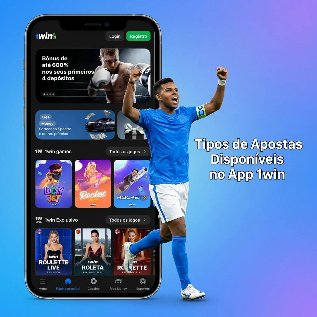 Tipos de apostas no app 1win: simples, acumulada, sistema, ao vivo e handicap para apostas esportivas